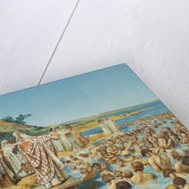 The baptism of the residents of Kiev in 988 by Klavdi Vasilyevich Lebedev