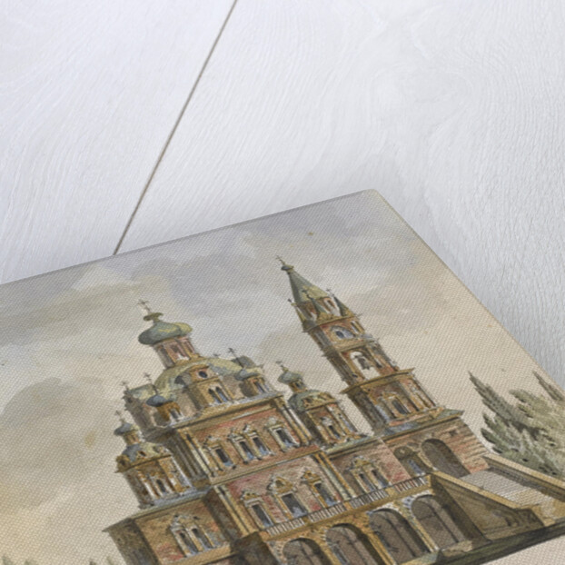 Project for the Church of the Dormition of the Theotokos at the Pokrovka Street in Moscow by Giacomo Antonio Domenico Quarenghi