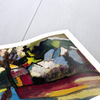 Autumn landscape with a tree (Herbstlandschaft mit Baum), 1910 by Wassily Vasilyevich Kandinsky