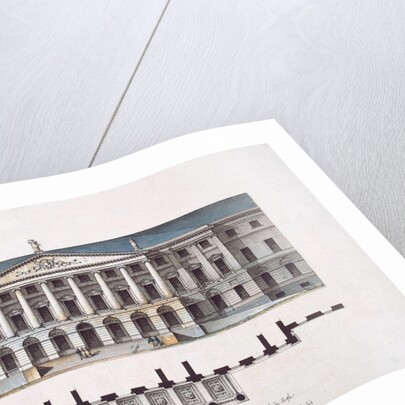 Project of Smolny Institute. The Main Facade and the Ground Floor Plan, 1806-1808 by Giacomo Antonio Domenico Quarenghi
