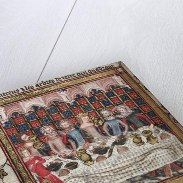Feasting in Oxford (A cycle of Alexander romances), ca 1400 by Anonymous
