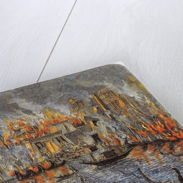 The Burning of the Library of Alexandria, 1876 by Anonymous