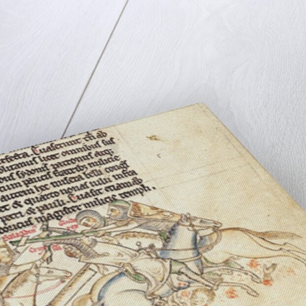 Saladin captures the Holy Cross (From Chronica maiora I by Matthew Paris), 13th century by Matthew Paris