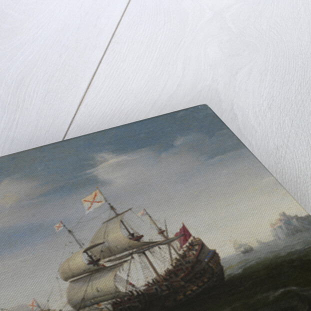 Naval combat against a rocky shore, 1627 by Hendrick Cornelisz. Vroom