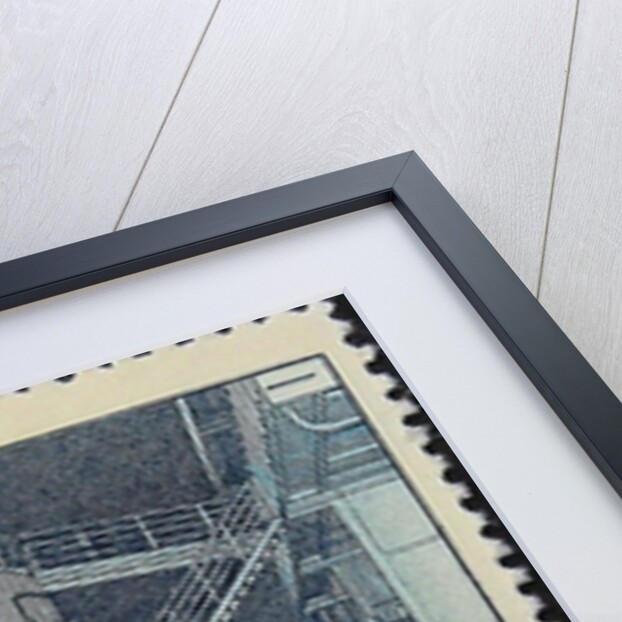 Chinas first nuclear reactor (Postage stamp), 1958 by Anonymous