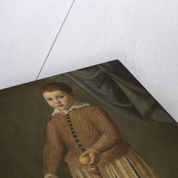 Portrait of a boy holding a tennis racket and ball, Between 1558 and 1563 by Circle of Sofonisba Anguissola
