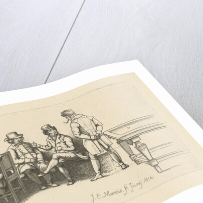 Men in a coffee house with a Billiard room, 1814 by Jacob Ernst Marcus