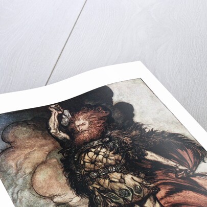 Donner, your lord, summons his hosts! Illustration for The Rhinegold and The Valkyrie by Richard W by Arthur Rackham