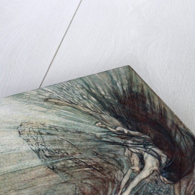 The frolic of the Rhinemaidens. Illustration for The Rhinegold and The Valkyrie by Richard Wagner, by Arthur Rackham