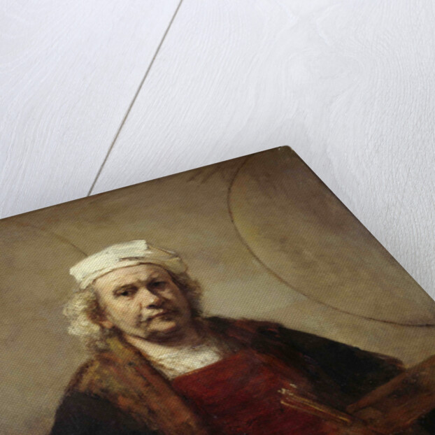 Self portrait with two circles, ca 1665-1669 by Rembrandt van Rhijn