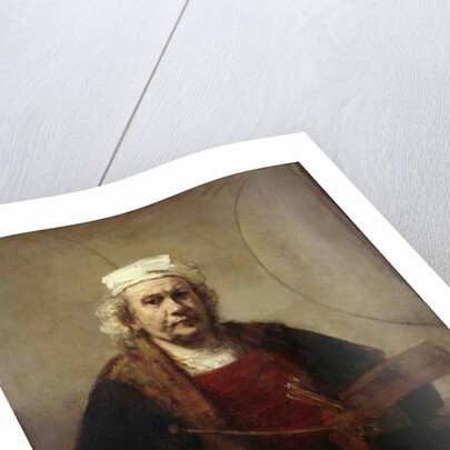 Self portrait with two circles, ca 1665-1669 by Rembrandt van Rhijn