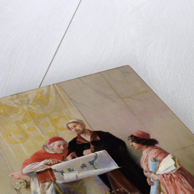 Bramante Showing Plans For Basilica of St. Peter To The Pope by Edwin Howland Blashfield