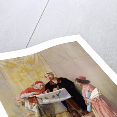 Bramante Showing Plans For Basilica of St. Peter To The Pope by Edwin Howland Blashfield