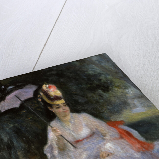 Woman with a parasol sitting in a garden, 1872 by Pierre Auguste Renoir