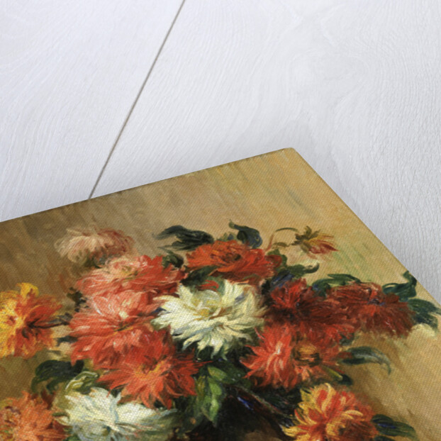 Still life with dahlias, ca. 1886-1890 by Pierre Auguste Renoir