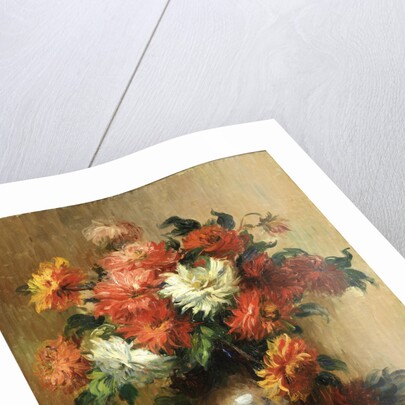 Still life with dahlias, ca. 1886-1890 by Pierre Auguste Renoir