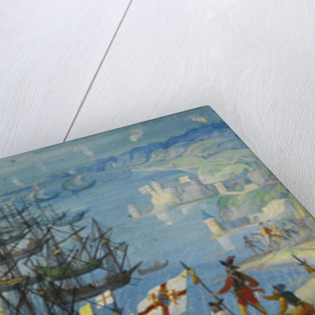 The Spanish Armada off the south coast of England, 1588 by Monogrammist VHE