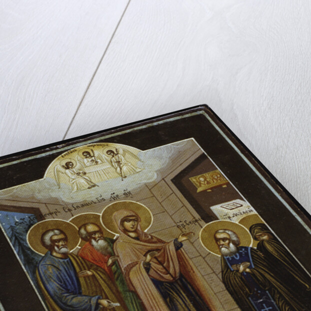 The Apparition of Our Lady to Saint Sergius of Radonezh, 19th century by Russian icon