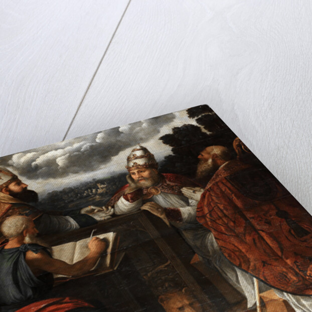 Dispute of four Church Fathers on the Immaculate Conception, 1541 by Dosso Dossi