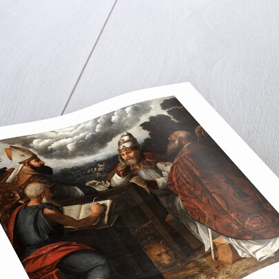 Dispute of four Church Fathers on the Immaculate Conception, 1541 by Dosso Dossi