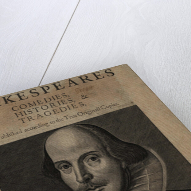 Title page of the First Shakespeares Folio, 1623 by Martin Droeshout