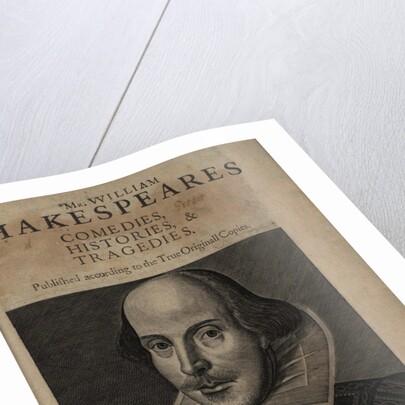 Title page of the First Shakespeares Folio, 1623 by Martin Droeshout