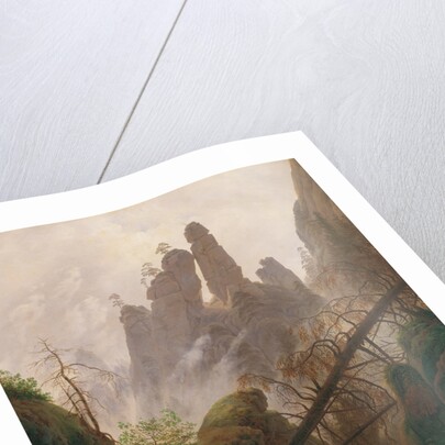 Rocky Landscape in the Elbe Sandstone Mountains, 1822-1823 by Caspar David Friedrich