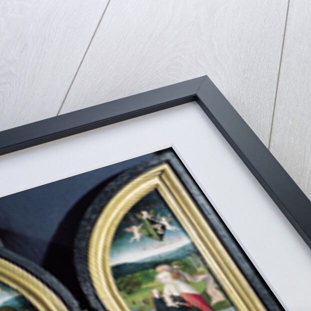 Virgin and Child with Music-Making Angels and the Sampsons-Coolen family, Triptych, 1500-1525 by Jacob Cornelisz van Oostsanen