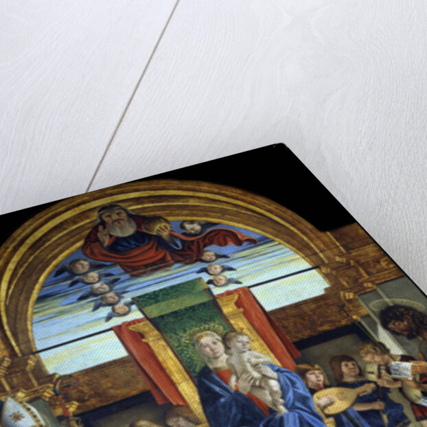 The Virgin and Child Enthroned with God the Father and Saints Hilarius and John the Baptist, 1499 by Cristoforo Caselli