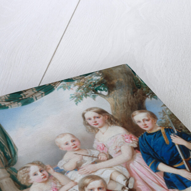 Children of Duke Peter of Oldenburg (1812?1881): Alexandra, Katharine, Nikolaus, Alexander and Georg by Vladimir Ivanovich Hau