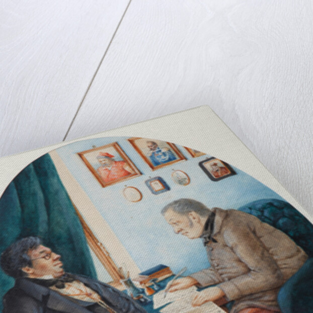 Faddey Venediktovich Bulgarin and Nikolay Ivanovich Gretsch, 1849 by Pyotr Andreyevich Karatygin