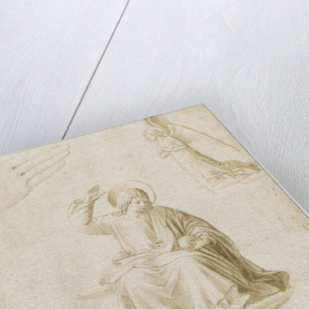 Studies of a hand, three angels and Christ as Salvator Mundi, Second Half of the 15th century by Benozzo Gozzoli