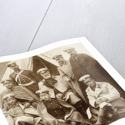 Nikolai Nikolaevich, prince Odoevsky-Maslov (in the middle) with the officers of the Life Guard Cava by Anonymous