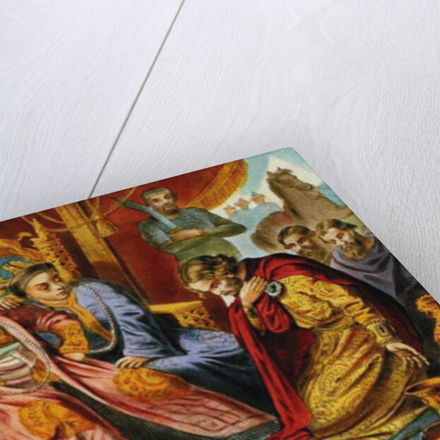 Prince Alexander Nevsky begging Batu Khan for mercy for Russia, End of 19th century by Anonymous