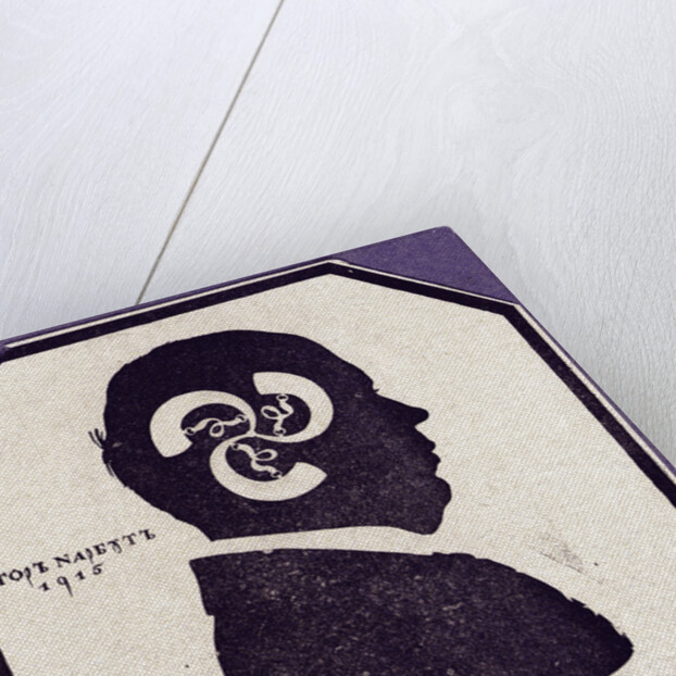 Self-portrait. Silhouette with the elements of the Narbuts family arms, 1915 by Georgi Ivanovich Narbut