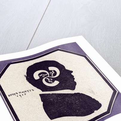 Self-portrait. Silhouette with the elements of the Narbuts family arms, 1915 by Georgi Ivanovich Narbut