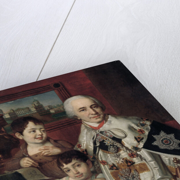 Portrait of Admiral Count Grigory Grigoryevich Kushelev with children, 1801 by Vladimir Lukich Borovikovsky