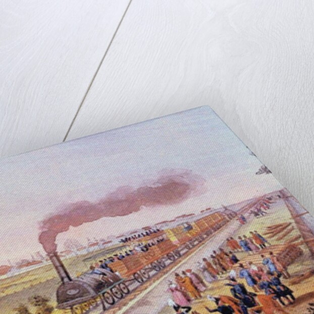 Arrival of the first train from St. Petersburg to Tsarskoye Selo on 30 October 1837, 1837 by Friedrich von Martens