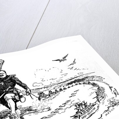 The Big Stick in the Caribbean Sea. Caricature on Theodore Roosevelt, 1904 by William Allen Rogers