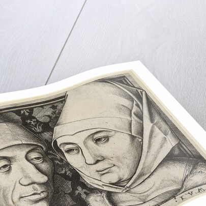 Self-Portrait with wife Ida, c. 1490 by Israhel van Meckenem the Younger