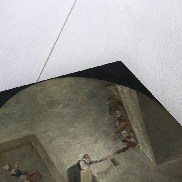 The distribution of milk at Saint-Lazare prison, ca 1794 by Hubert Robert