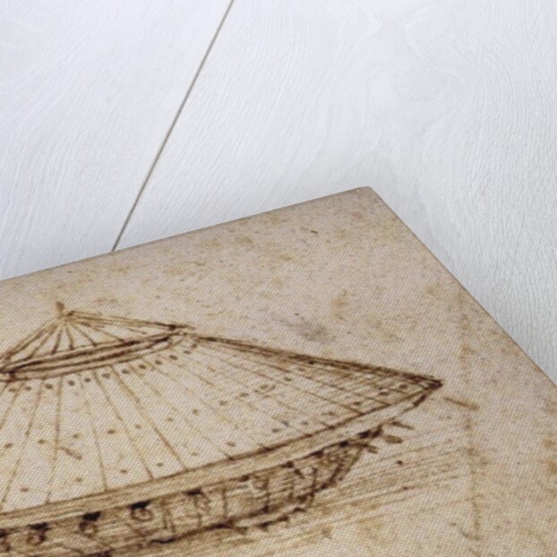 Drawing of an armoured tank, ca 1485 by Leonardo da Vinci