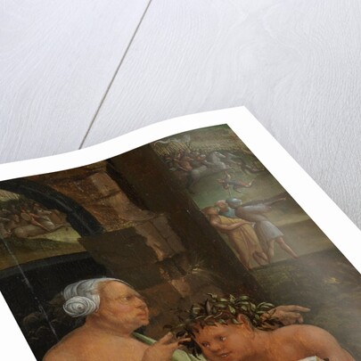 Saul and the Witch of Endor. Detail: Grimoire, 1526 by Jacob Cornelisz van Oostsanen