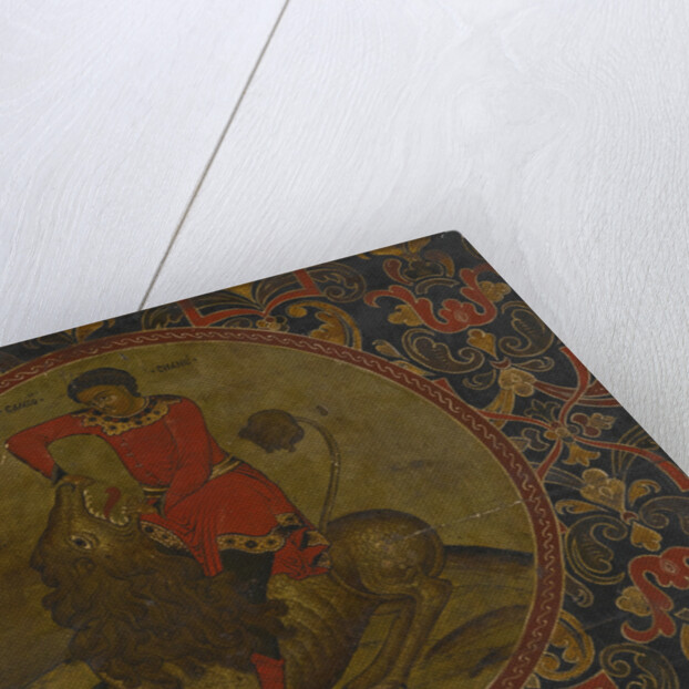 Samson Fighting the Lion, Early 18th century by Russian icon