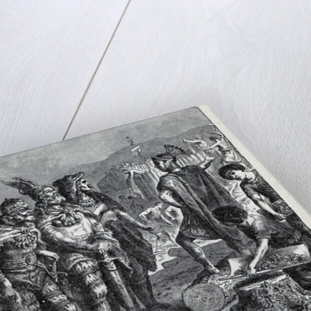 Interview between Julian and Frankish Chiefs, 1882 by Gottlob Heinrich Leutemann