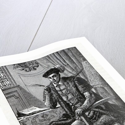 Edward VI writing his Journal, 1882 by Anonymous