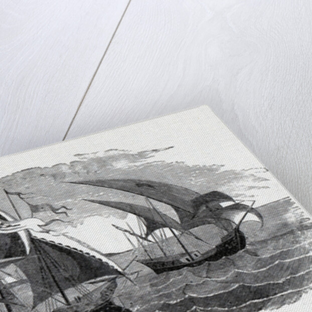 Cortezs Fleet Sailing for Mexico, 1882 by Anonymous