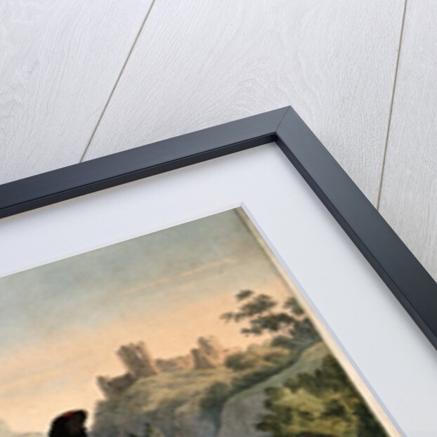 Persian smoking a hookah on horseback, ca 1820 by Alexander Osipovich Orlowski