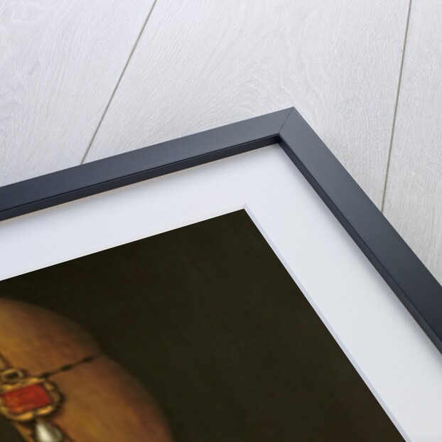 Portrait of Bianca Maria Sforza, the second wife of Maximilian I, Holy Roman Emperor, 14 by Giovanni Ambrogio De Predis