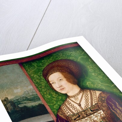 Portrait of Bianca Maria Sforza, the second wife of Maximilian I, Holy Roman Emperor, ca by Bernhard Strigel
